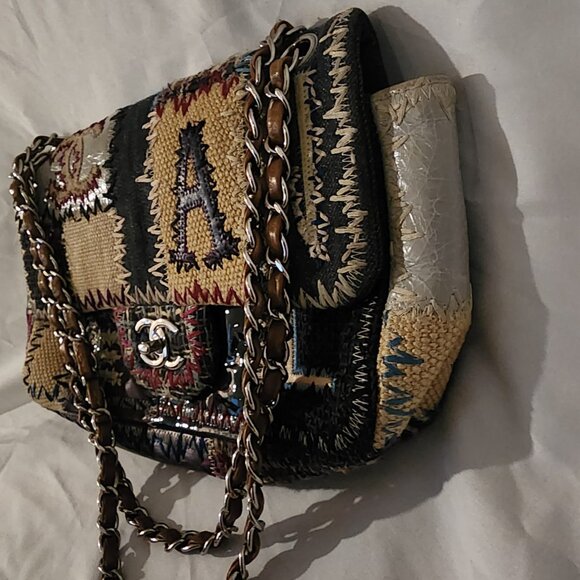 Rare 2012 Chanel Medium Denim Patchwork Flap Bag - A Collector's Treasure. - Picture 5 of 12